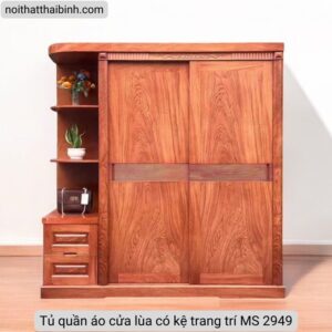 Tủ quần áo cửa lùa có kệ trang trí MS 2949 7 Tủ quần áo cửa lùa có kệ trang trí MS 2949