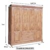 Tủ quần áo gỗ 4 cánh MS 3171 - Hình ảnh 5