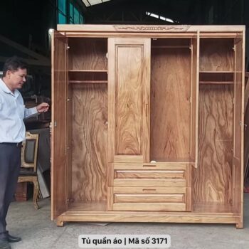 Tủ quần áo gỗ 4 cánh MS 3171