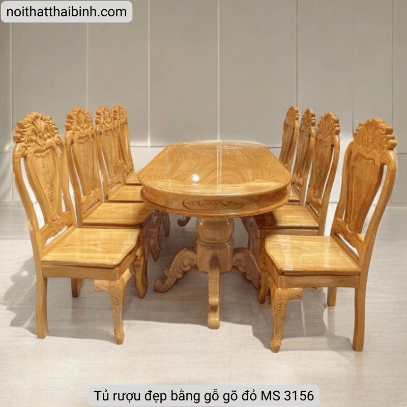 Bộ bàn ăn 8 ghế MS 3084 1 Bộ bàn ăn 8 ghế MS 3084