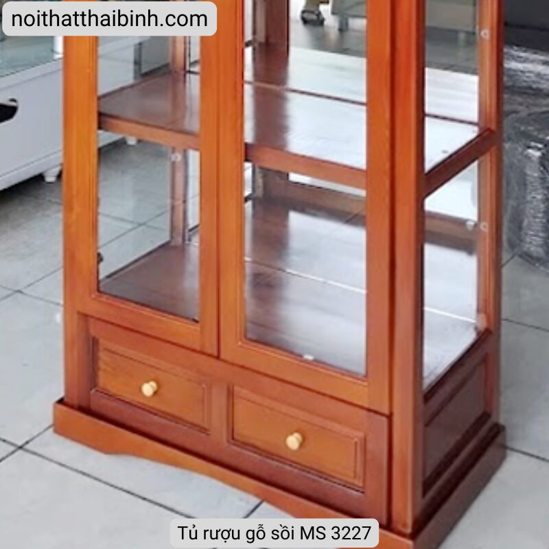 Tủ rượu gỗ sồi MS 3227 5 Tủ rượu gỗ sồi MS 3227 - Ảnh 5