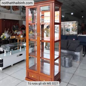 Tủ rượu gỗ sồi MS 3227 12 Tủ rượu gỗ sồi MS 3227