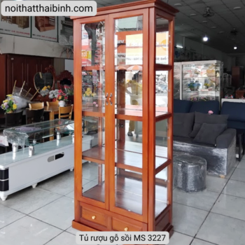 Tủ rượu gỗ sồi MS 3227 12 Tủ rượu gỗ sồi MS 3227