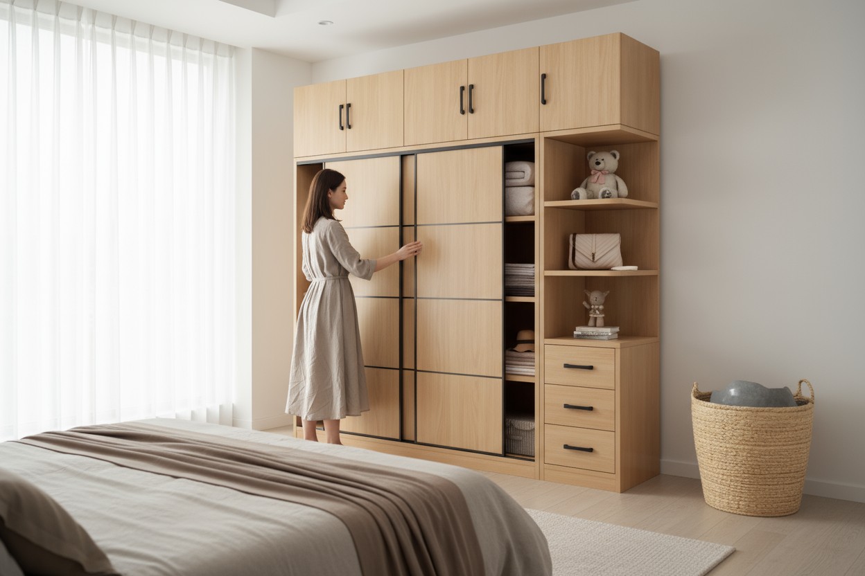 Xu Hướng Thiết Kế Tủ Quần Áo Cánh Lùa Cao Cấp 2025