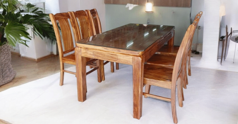 Bàn ăn 6 ghế gỗ hương xám MS 2952 - Ảnh 6