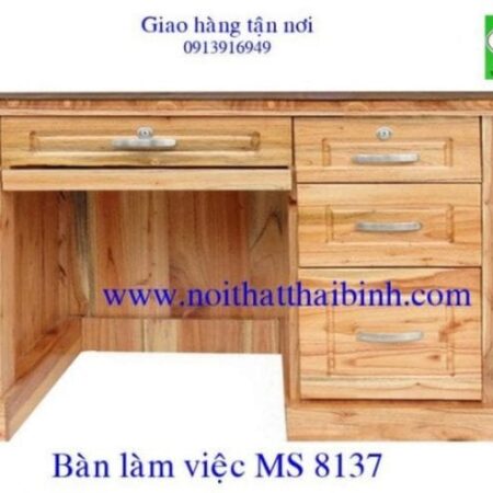 Bàn làm việc gỗ ghép MS : 8137 Giá :  4.000.000/md