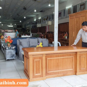 Bàn làm việc gỗ xoan đào MS 2726