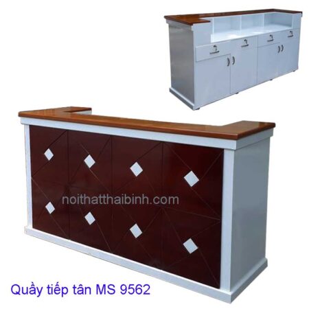 Bàn quầy lễ tân MS 9562 Giá 2m0 = 9.000.000