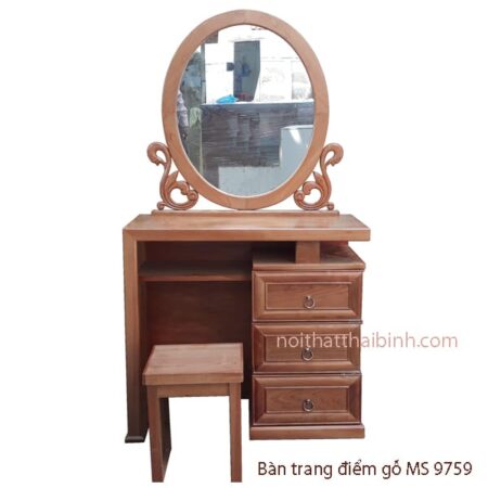 Bàn trang điểm gỗ xoan đào MS 9759 Giá 0m8 = 4.200.000