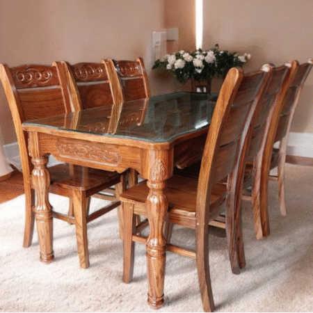 Bộ bàn ghế ăn gỗ hương xám tự nhiên MS 3205