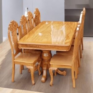 Bộ bàn ăn gỗ gõ đỏ 8 ghế MS 2698