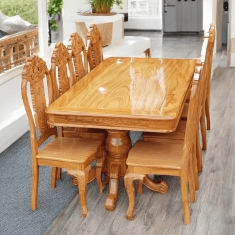 Bộ bàn ăn gỗ gõ đỏ 8 ghế MS 2698 7 Bộ bàn ăn gỗ gõ đỏ 8 ghế MS 2698 - Ảnh 7