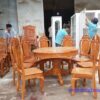 Bộ bàn ăn gỗ gõ đỏ tự nhiên MS 9685 - Hình ảnh 4