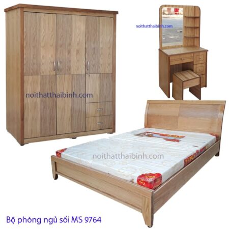 Bộ nội thất phòng ngủ sồi MS 9764 Giá bộ = 12.500.000