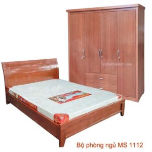 Bộ giường tủ phòng ngủ MS 1112 Giá bộ = 10.000.000 đ