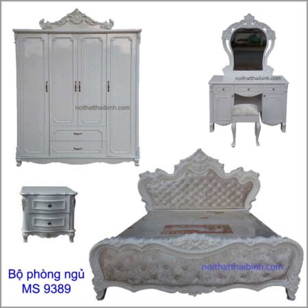 Bộ phòng ngủ tân cổ điển MS 9389 Giá bộ = 33.500.000