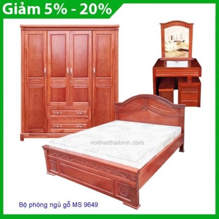 Combo nội thất phòng ngủ gỗ MS 9649 Giá bộ = 32.900.000 giảm 5% còn 31.255.000