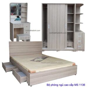 Bộ nội thất phòng ngủ hiện đại MS 1136 Giá bán= 18.200.000đ giảm còn= 16.200.000 đ