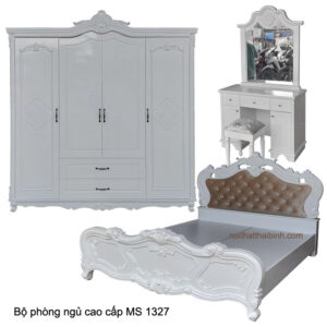 Bộ phòng ngủ đẹp màu trắng MS 1327 Giá bán= 29.300.000đ giảm còn= 26.000.000đ