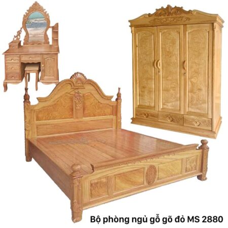 Nội thất phòng ngủ gỗ gõ đỏ MS 2880