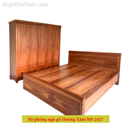 Bộ phòng ngủ gỗ hương xám MS 2417