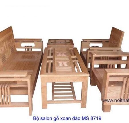 Bộ sa lon gỗ xoan đào MS : 8719 Giá : 14.200.000