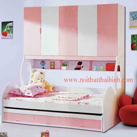 Giường tủ MS 6240 Size : giường 1m2 + tủ kệ Giá : 9.800.000