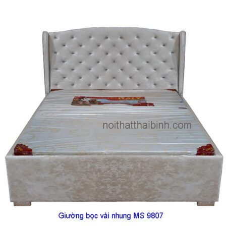 Giường ngủ bọc vải nhung MS 9807 Giá 1m6 = 12.500.000
