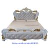 Giường ngủ cao cấp dát vàng MS 9125  Giá 1m6 = 16.000.000 - Hình ảnh 2