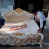 Giường ngủ cao cấp dát vàng MS 9219 Giá 1m8 = 22.000.000 giảm giá 10% còn = 19.800.000 - Hình ảnh 9