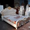 Giường ngủ cao cấp dát vàng MS 9219 Giá 1m8 = 22.000.000 giảm giá 10% còn = 19.800.000 - Hình ảnh 4