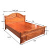 Mẫu giường gỗ xoan đào đẹp MS 3187 - Hình ảnh 7