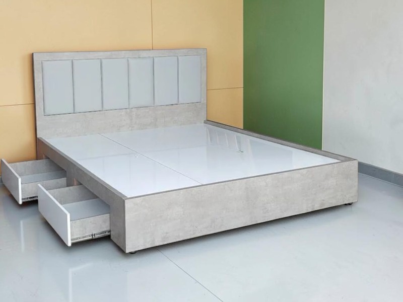 Mẫu giường gỗ sồi tại quận 7 kiểu hiện đại tối giản