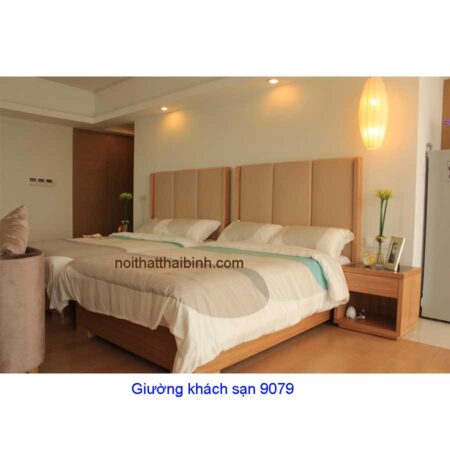 Giường khách sạn gỗ sồi Mỹ MS 9079 Giá 1m6 : 12.000.000