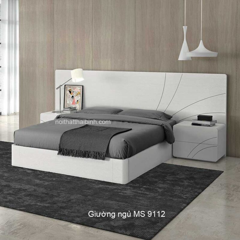 Giường ngủ hiện đại sang trọng tphcm MS 9112  Giá 1m6 = 8.500.000