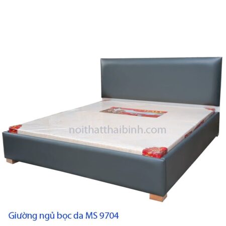 Giường ngủ bọc da MS 9704 Giá 1m8 = 14.000.000