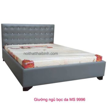 Giường ngủ bọc da cao cấp MS 9996 Giá bán = 12.500.000 đ - Tặng 1 tấm nệm cao su non American