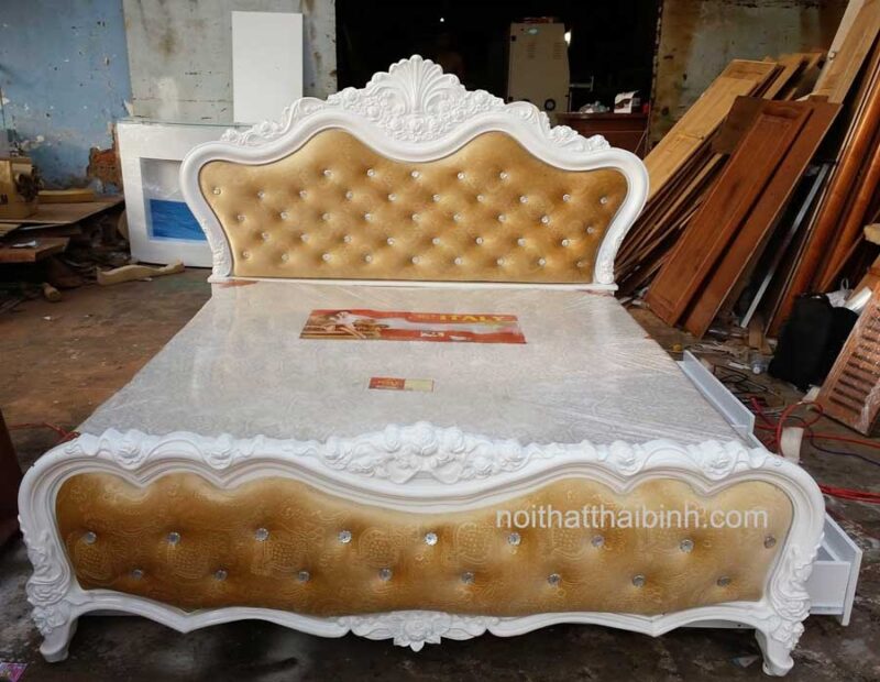 Giường ngủ cao cấp MS 9126  Giá 1m6 có 2 hộc kéo bên hong  = 16.000.000 - Ảnh 3