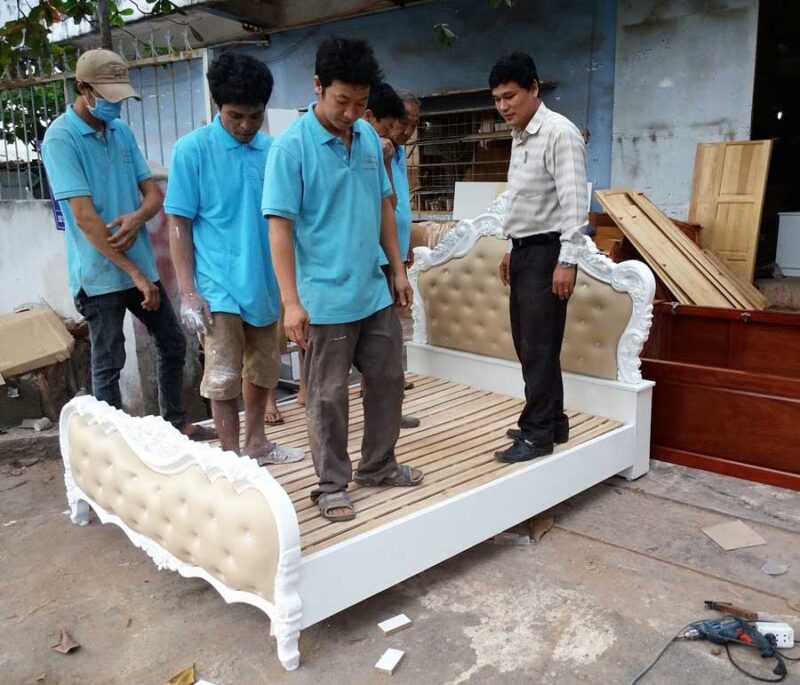 Giường ngủ cao cấp MS 9126  Giá 1m6 có 2 hộc kéo bên hong  = 16.000.000 - Ảnh 2