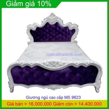 Giường ngủ cao cấp MS 9623 Giá 1m8 = 16.000.000 giảm 10% còn = 14.400.000