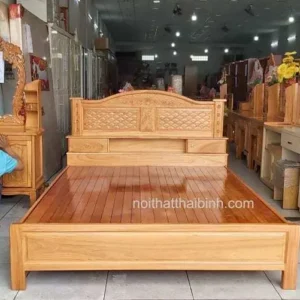 Giường ngủ gỗ gõ đỏ đẹp MS 1192 8 Giường ngủ gỗ gõ đỏ đẹp MS 1192