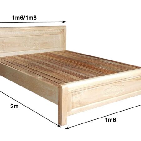 Giường gỗ sồi nga 1m6 MS 3053