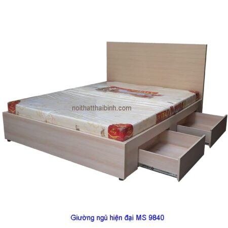 Giường ngủ có ngăn kéo MS 9840 Giá 1m6 = 5.000.000