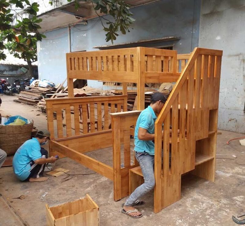 Giường tầng gỗ cao su MS : 9080 - Giá : 17.500.000đ - Ảnh 4