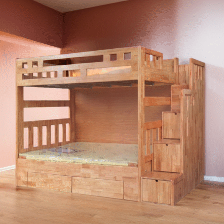 Giường tầng gỗ đẹp MS 2084