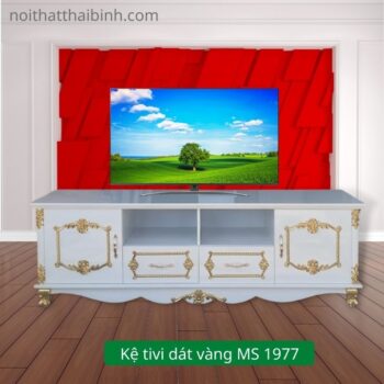 Kệ tivi dát vàng MS 1977