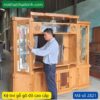 Kệ tivi kết hợp tủ rượu gỗ gõ đỏ MS 2821 - Hình ảnh 2