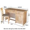 Bàn làm việc gỗ tự nhiên 1m2 MS 2967 - Hình ảnh 4