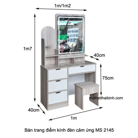 Bàn trang điểm kính đèn cảm ứng MS 2145