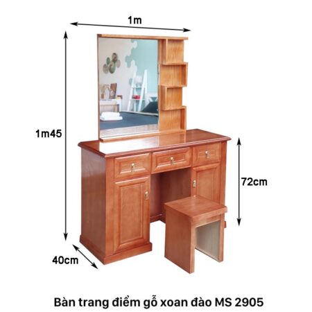 Bàn trang điểm gỗ xoan đào 1m MS 2905